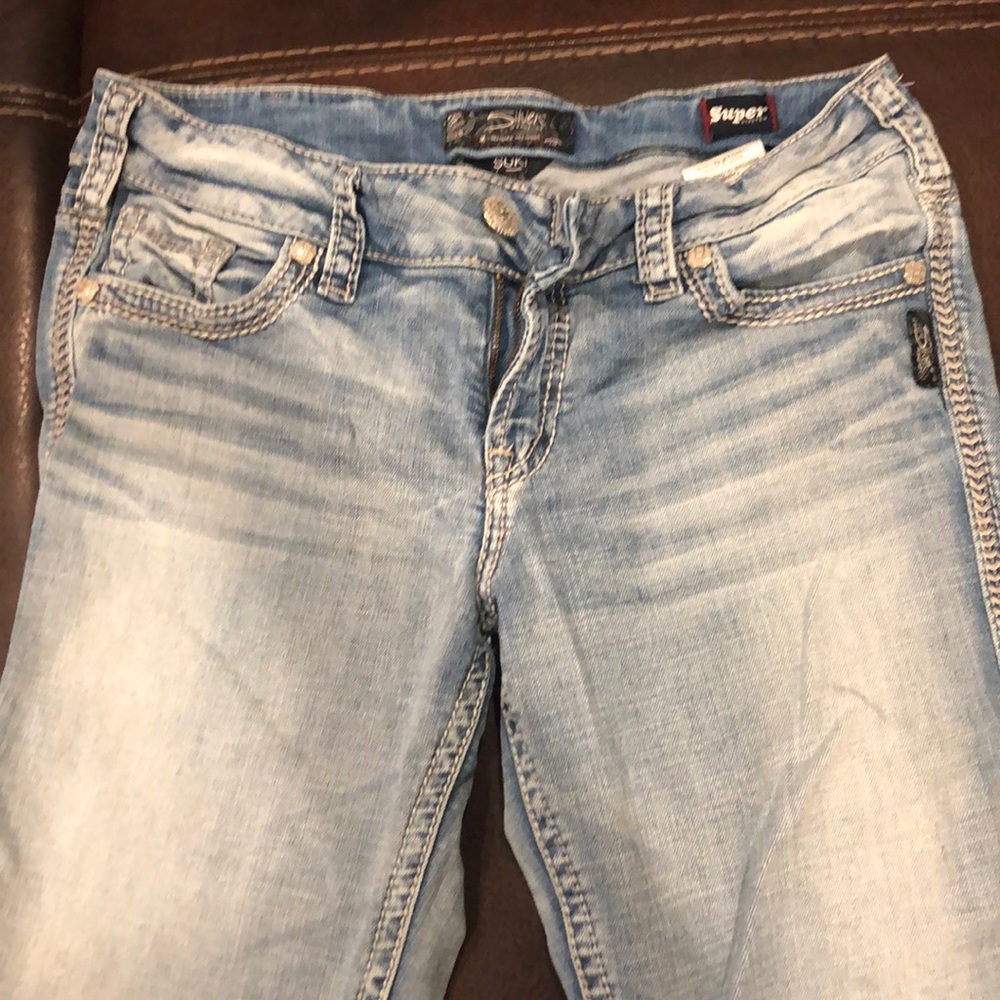 Women’s silver jeans